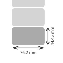 20 bobines d'etiquettes couché thermique 76.2x44.45mm 350eti pour ZEBRA P4T