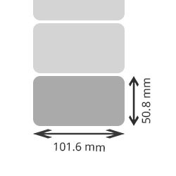 16 bobines d'etiquettes couché thermique 101.6x50.8mm 300eti pour ZEBRA RP4T