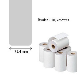 30 rolls de reçu thermique 60 microns 75.4mmX20.3m for ZEBRA MZ 320