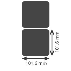 9 bobines d'etiquettes couché transfert thermique 101.6x101.6mm 180eti pour ZEBRA P4T