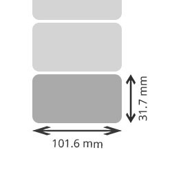 16 rouleaux de tickets papier thermique, 60 microns 101.6mmx31.7m pour ZEBRA RW 420