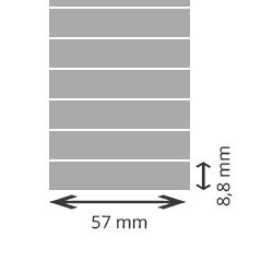 Boite de 25 tickets direct thermique 80 micron 57mmX8.8m pour ZEBRA EM 220