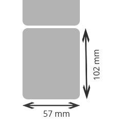 12 rolls d'etiquettes couché mat thermal transfer, 57x102mm 700eti/roll for ZEBRA GC 420T