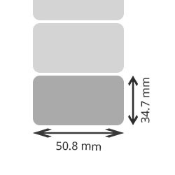 18 bobines d'etiquettes brillant blanc polyester 50.8x34.75mm 590eti pour ZEBRA RP4T