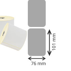 20 rouleaux d'etiquettes code barres thermique direct 76x101mm 150eti pour ZEBRA QLn320