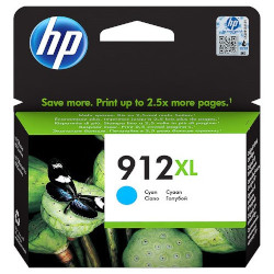 Cartouche N°912XL jet d'encre cyan 825 pages pour HP Officejet Pro 8022