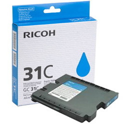 Cartouche GC31C Gel cyan 1920 pages pour RICOH Aficio GX e3300