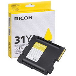 Cartouche GC31Y Gel jaune 1750 pages pour RICOH Aficio GX e2600