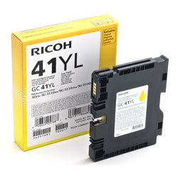 Cartouche GC41YL gel jaune 600 pages pour RICOH Aficio SG7100