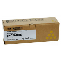 Cartouche toner jaune HC 5000 pages pour RICOH Aficio SP C360