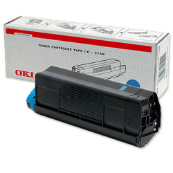 Cyan toner 5000 pages type C6 for OKI C 5400