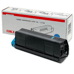 Toner cyan 5000 pages type C6 pour OKI C 5100