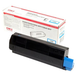 Cyan toner HC 5000 pages for OKI C 5540