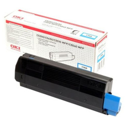 Toner cyan HC 5000 pages pour OKI C 5450