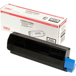 Toner noir HC 3000 pages pour OKI C 3200