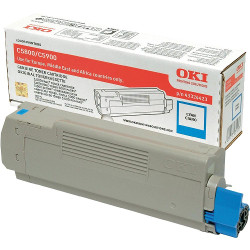 Toner cyan 5000 pages pour OKI C 5550