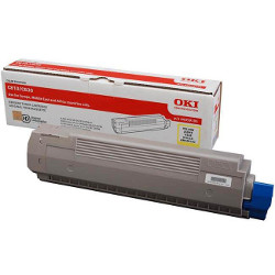 Yellow toner 8000 pages for OKI C 800