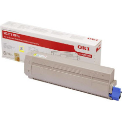 Cartouche toner jaune 10.000 pages pour OKI MC 873