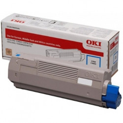 Cartouche toner cyan 6000 pages pour OKI C 612