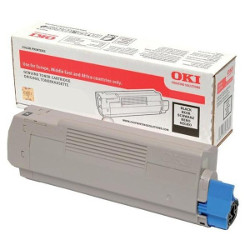 Black toner cartridge 8000 pages for OKI C 612