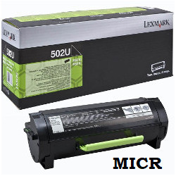 Cartouche N°502U toner noir MICR 20.000 pages pour LEXMARK MS 510