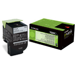 Cartouche N°702K toner noir 1000 pages pour LEXMARK CS 410