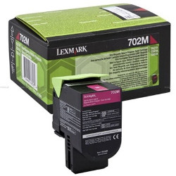 Cartouche N°702M toner magenta 1000 pages pour LEXMARK CS 310