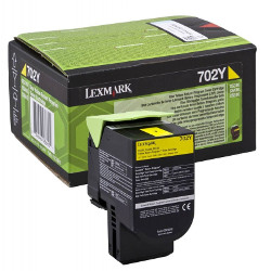 Cartouche N°702Y toner jaune 1000 pages pour LEXMARK CS 410