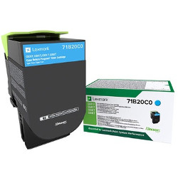 Cartouche toner cyan 2300 pages pour LEXMARK CS 417