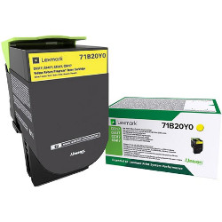 Cartouche toner jaune 2300 pages pour LEXMARK CX 517