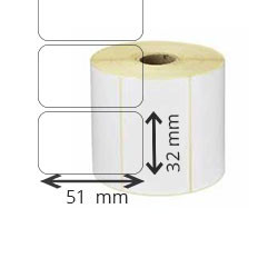 10 rolls d'etiquettes brillant blanc polyester 51x32mm 4295etiq/roll for ZEBRA 170PAX4