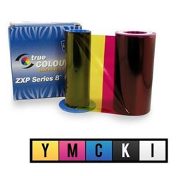 Ruban retransfert couleur YMCKI 500 images pour ZEBRA ZXP 8