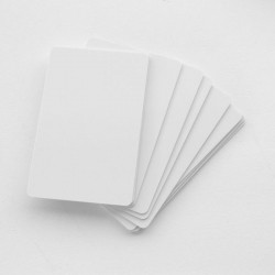 Lot de 100 cartes PVC blanche 076mm 86x54mm pour EVOLIS Badgy 200