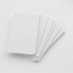 Lot de 100 cartes PVC blanche 076mm 86x54mm for EVOLIS Badgy 200