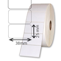 12 rolls d'etiquettes couché premium thermique, 38x25mm 2580eti/rolls for ZEBRA GK 420D