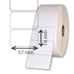 12 rolls d'etiquettes couché premium thermique, 57x19mm 3315eti/rolls for ZEBRA GX 420D