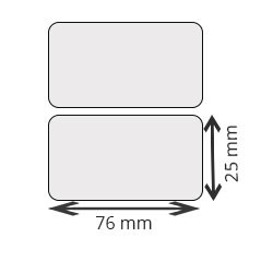 12 rolls d'etiquettes couché premium thermique, 76x25mm 2580eti/rolls for ZEBRA GX 420D