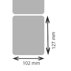 12 rolls d'etiquettes couché premium thermique, 102x127mm 565eti/rolls for ZEBRA GX 420D