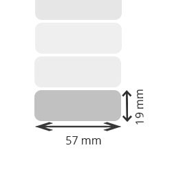 12 rolls d'etiquettes couché mat thermal transfer, 57X19mm 3315eti/roll for ZEBRA GC 420T