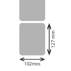 12 bobines d'etiquettes couché mat transfert thermique, 102x127mm 565eti/bobine pour ZEBRA TLP 3842