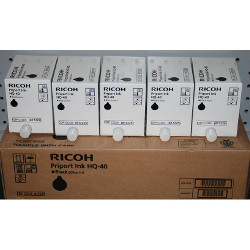Encre noire kit de 5 x 600 cc 893188 type HQ40 pour RICOH DX 4545