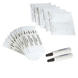 2 stylo nettoyage tête, 10 carte de nettoyage, et 10 tampons de nettoyage pour FARGO DTC 550