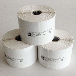 4 rolls d'etiquettes brillant blanc polyester 102x152mm 950etiq/roll for ZEBRA S 600