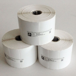 4 rolls d'etiquettes brillant blanc polyester 102x152mm 950etiq/roll for ZEBRA ZM 600