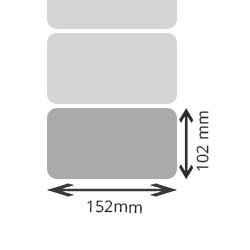 4 rolls d'etiquettes brillant blanc polyester 152x102mm 1432etiq/roll for ZEBRA 170Xi4
