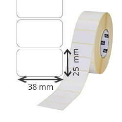 10 rolls d'etiquettes brillant argent polyester 38x25mm 5180etiq/roll for ZEBRA Z4M Plus