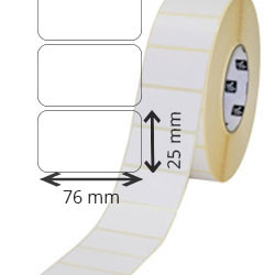 6 rolls d'etiquettes brillant argent polyester 76x25mm 5180etiq/roll for ZEBRA ZM 600