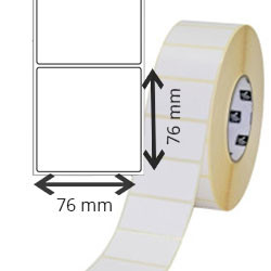 6 rolls d'etiquettes brillant argent polyester 76x76mm 1890etiq/roll for ZEBRA ZM 600