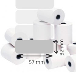 12 rolls d'etiquettes velin thermal transfer 57x32mm 2100eti/rolls for ZEBRA TLP 3844-Z