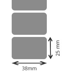 12 rolls d'etiquettes thermique economique 38x25mm 2580eti/rolls for ZEBRA GX 420D